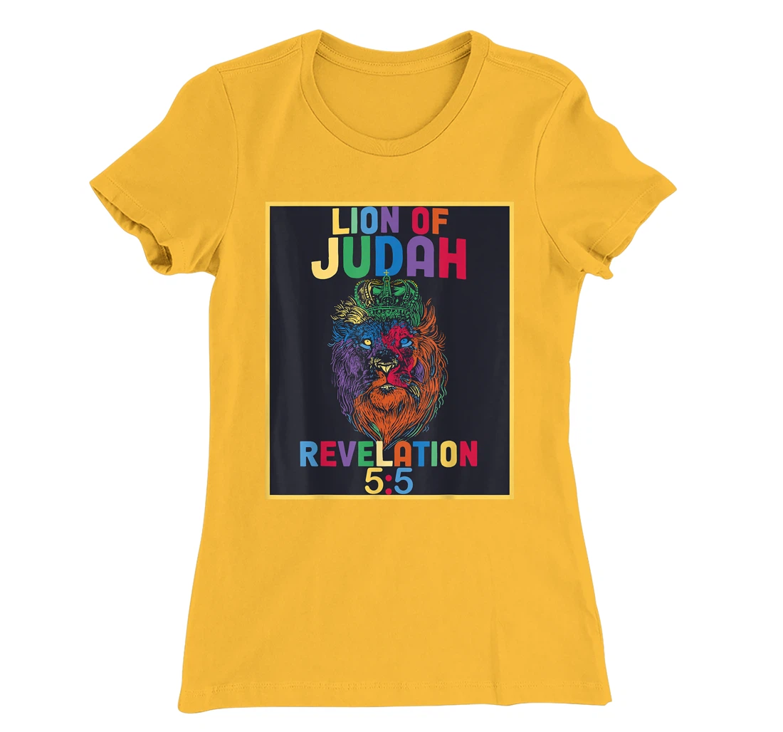 Lion of Judah Revelation 5:5 Bible Verse Christian Saying T-Shirt, Women T-Shirt