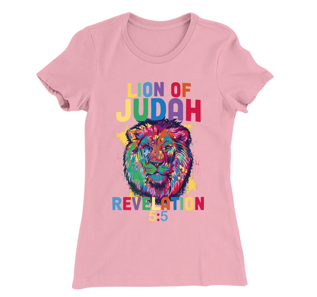 Lion of Judah Revelation 5:5 Christian Saying Bible Verse T-Shirt, Women T-Shirt