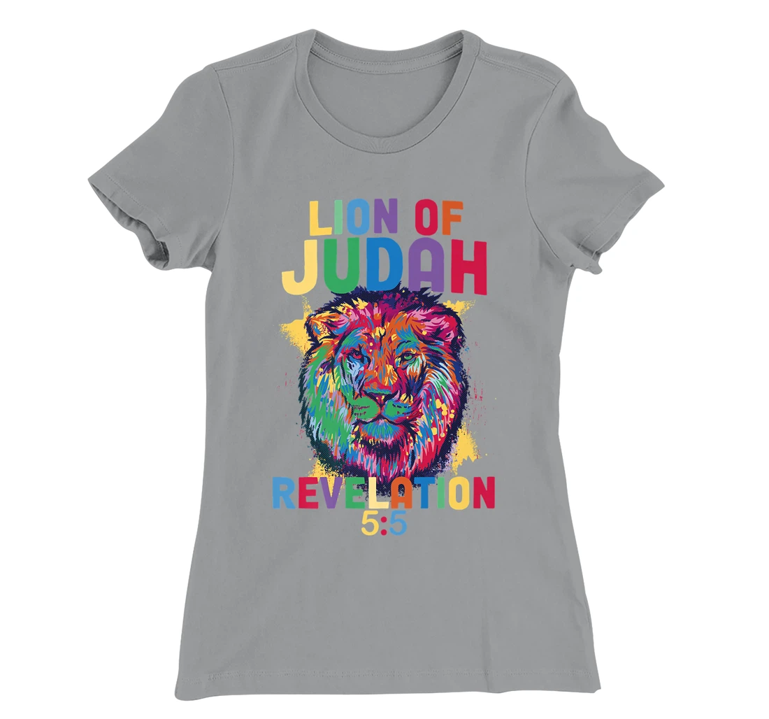Lion of Judah Revelation 5:5 Christian Saying Bible Verse T-Shirt, Women T-Shirt