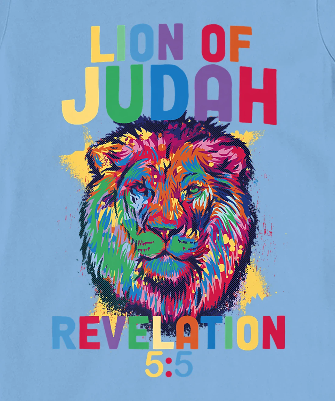Lion of Judah Revelation 5:5 Christian Saying Bible Verse T-Shirt, Women T-Shirt