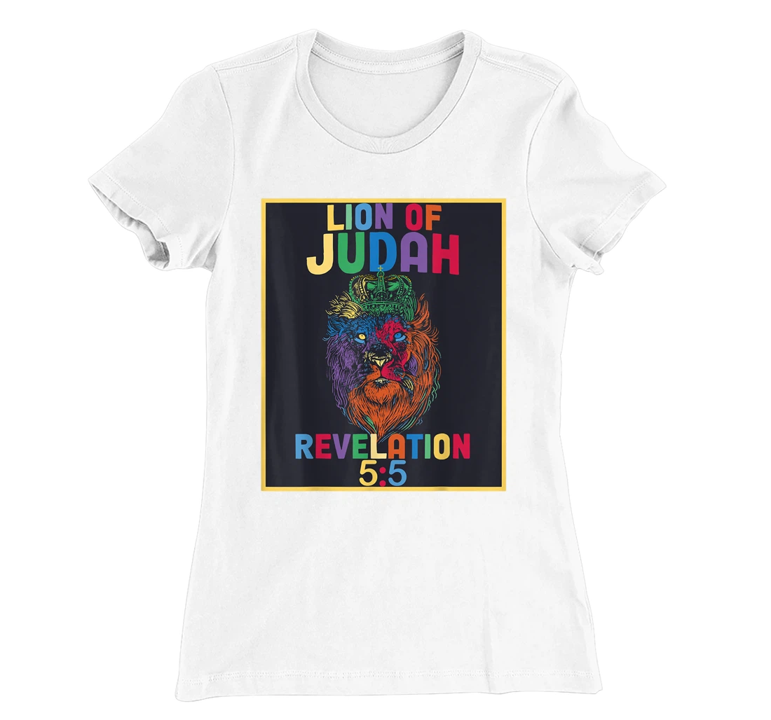 Lion of Judah Revelation 5:5 Bible Verse Christian Saying T-Shirt, Women T-Shirt
