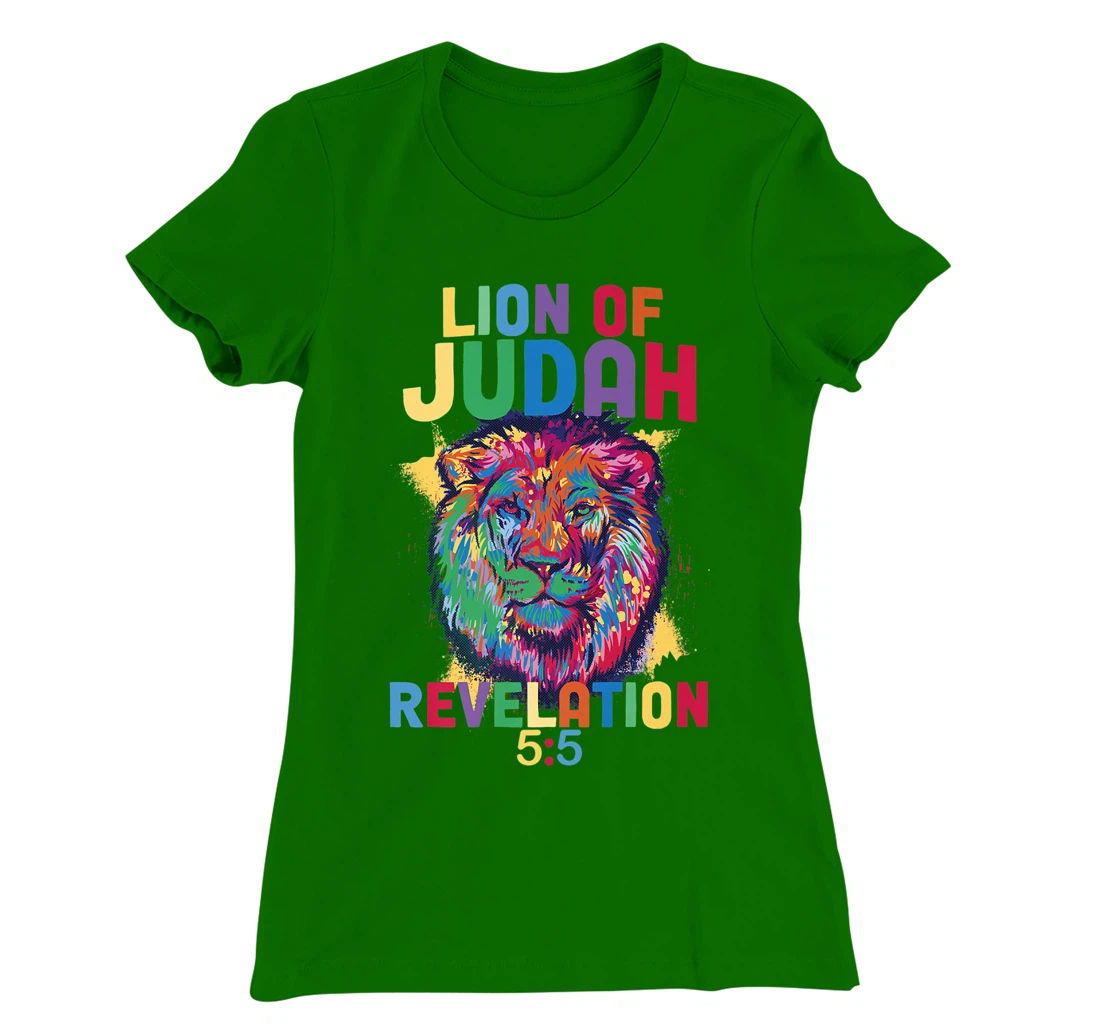 Lion of Judah Revelation 5:5 Christian Saying Bible Verse T-Shirt, Women T-Shirt