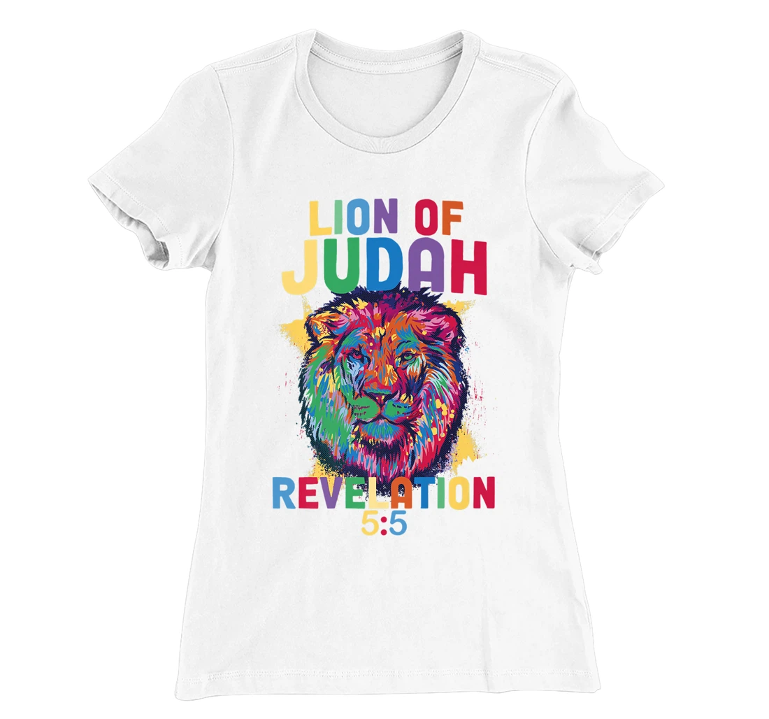 Lion of Judah Revelation 5:5 Christian Saying Bible Verse T-Shirt, Women T-Shirt