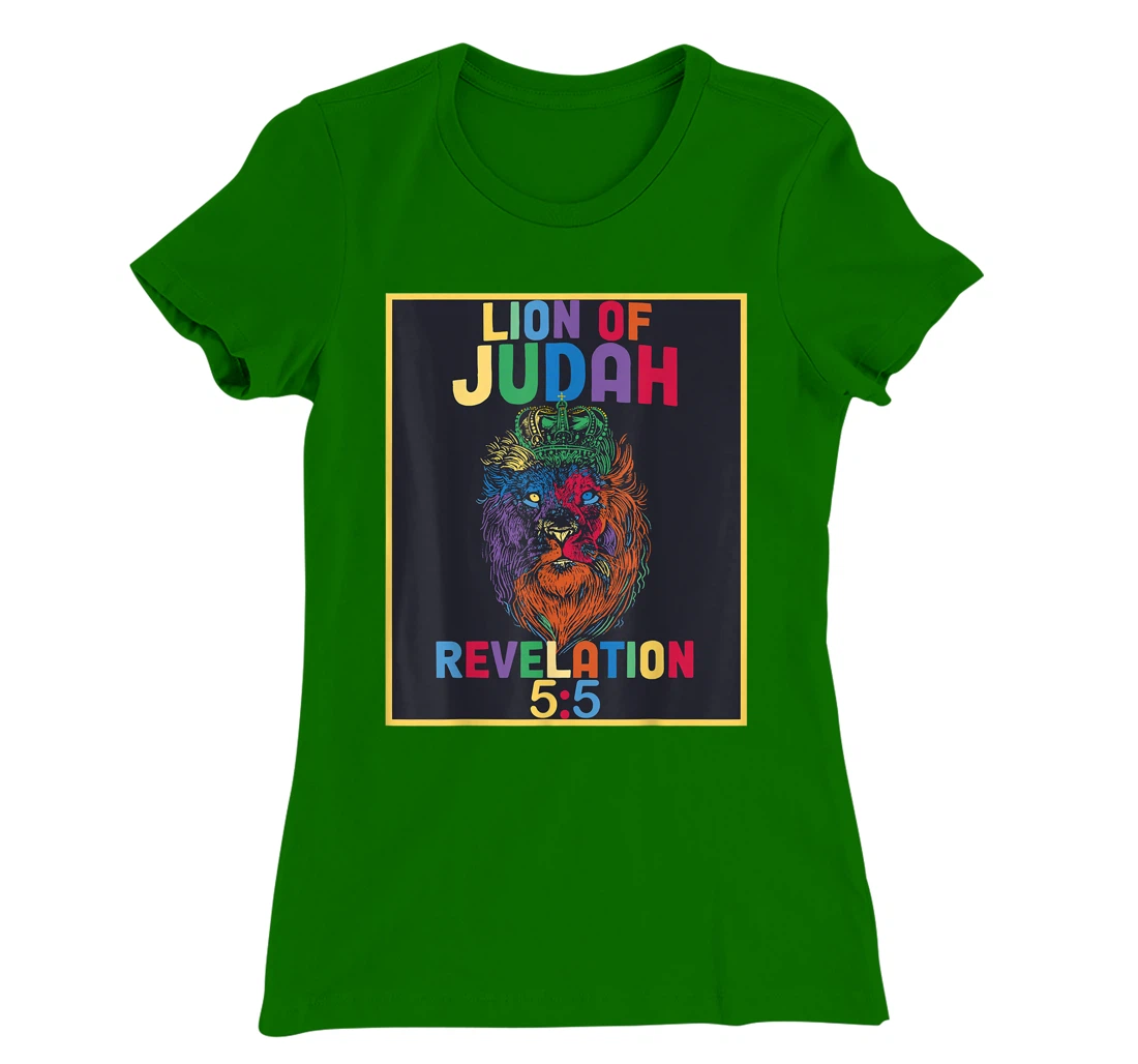 Lion of Judah Revelation 5:5 Bible Verse Christian Saying T-Shirt, Women T-Shirt