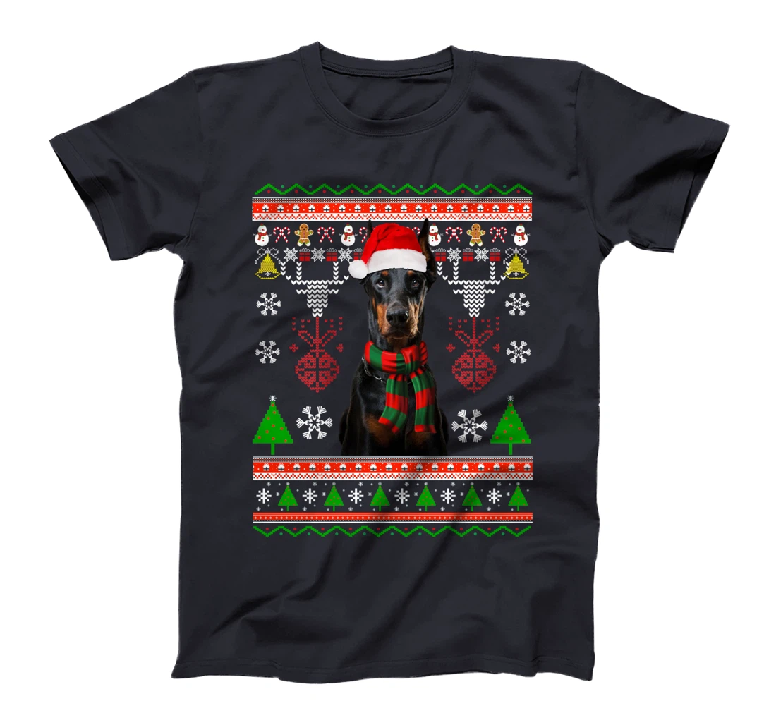 Doberman Dog Ugly Sweater Christmas Puppy Dog Lover T-Shirt