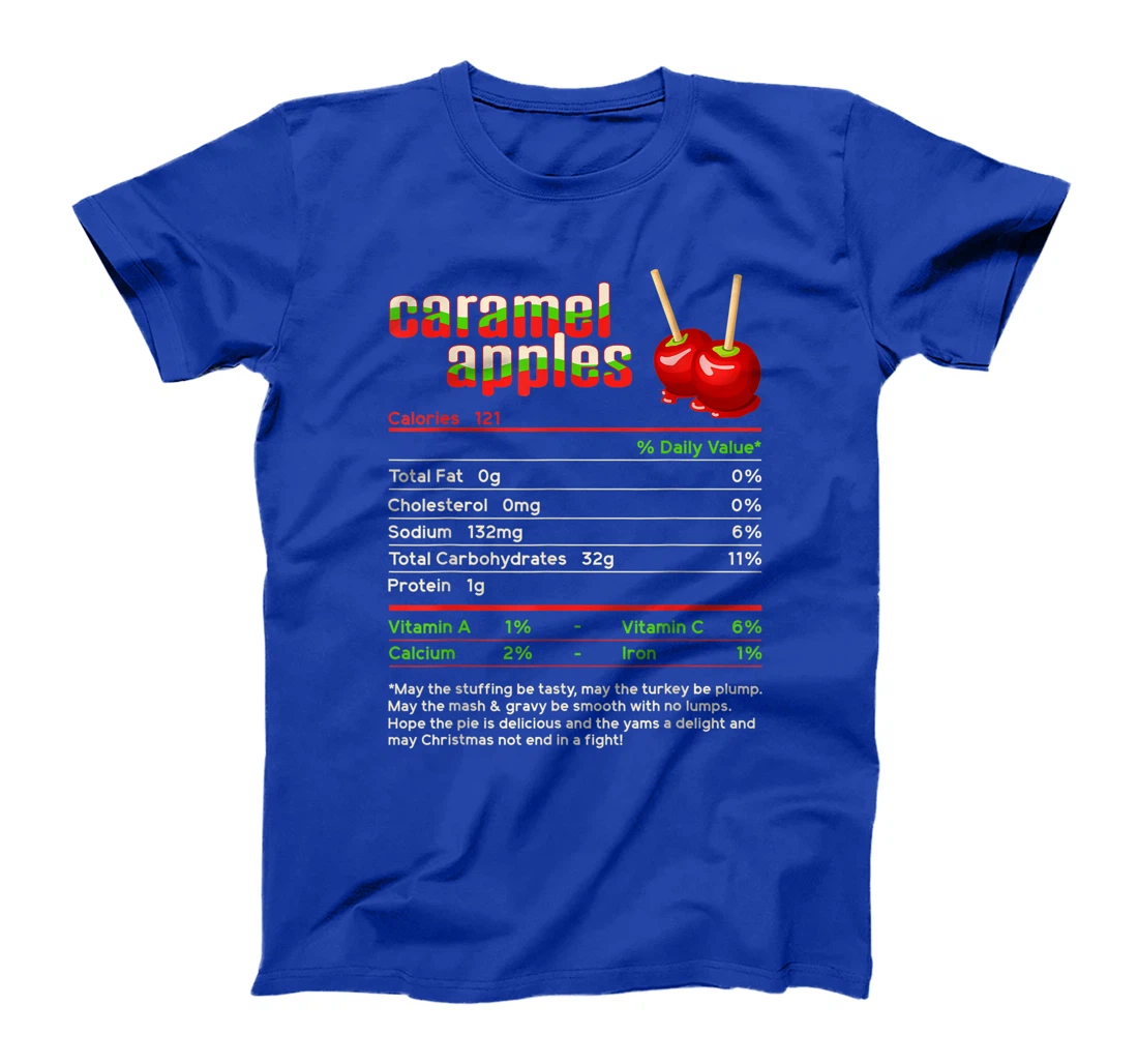 Caramel Apples Nutrition Facts Food Christmas Matching T-Shirt, Women T-Shirt
