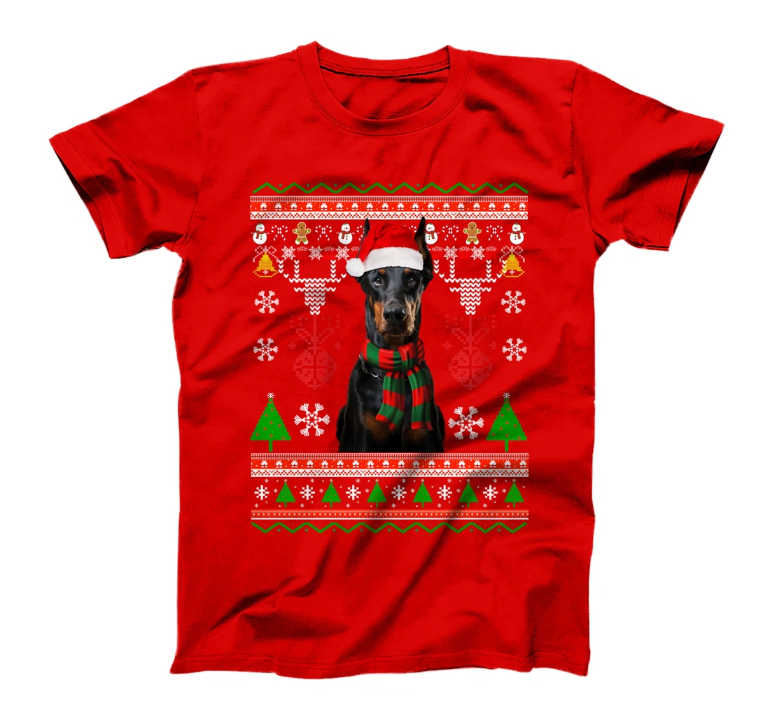 Doberman Dog Ugly Sweater Christmas Puppy Dog Lover T-Shirt