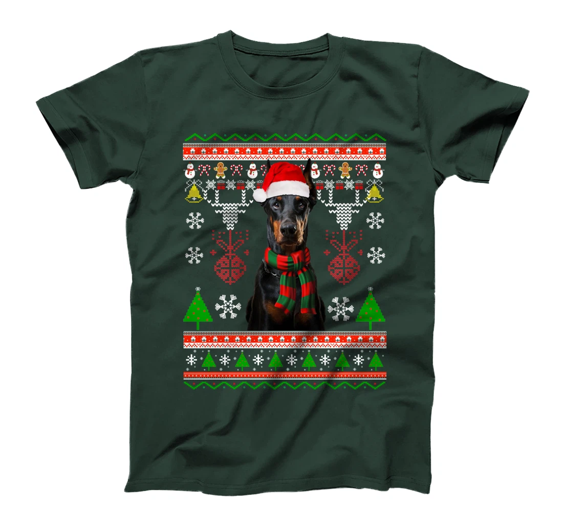 Doberman Dog Ugly Sweater Christmas Puppy Dog Lover T-Shirt