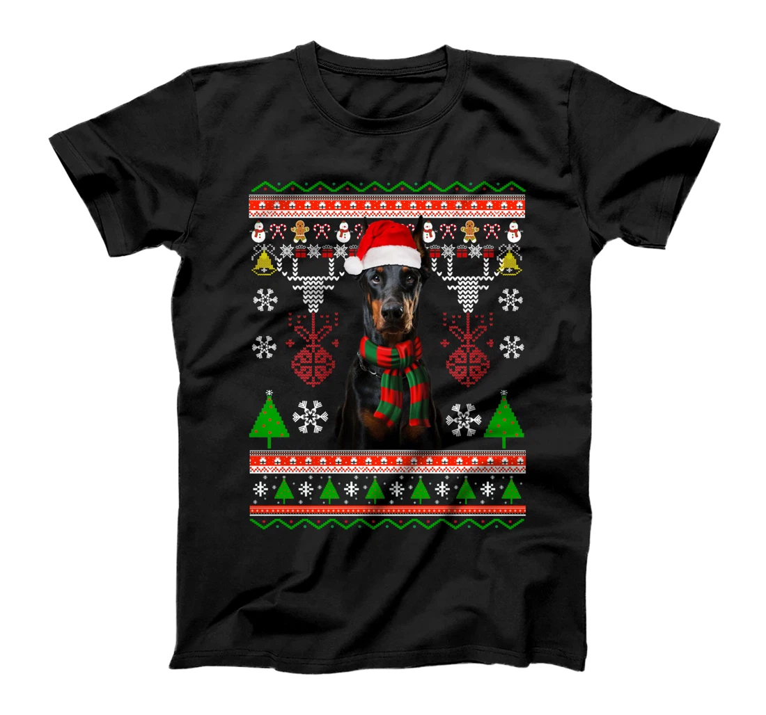 Doberman Dog Ugly Sweater Christmas Puppy Dog Lover T-Shirt
