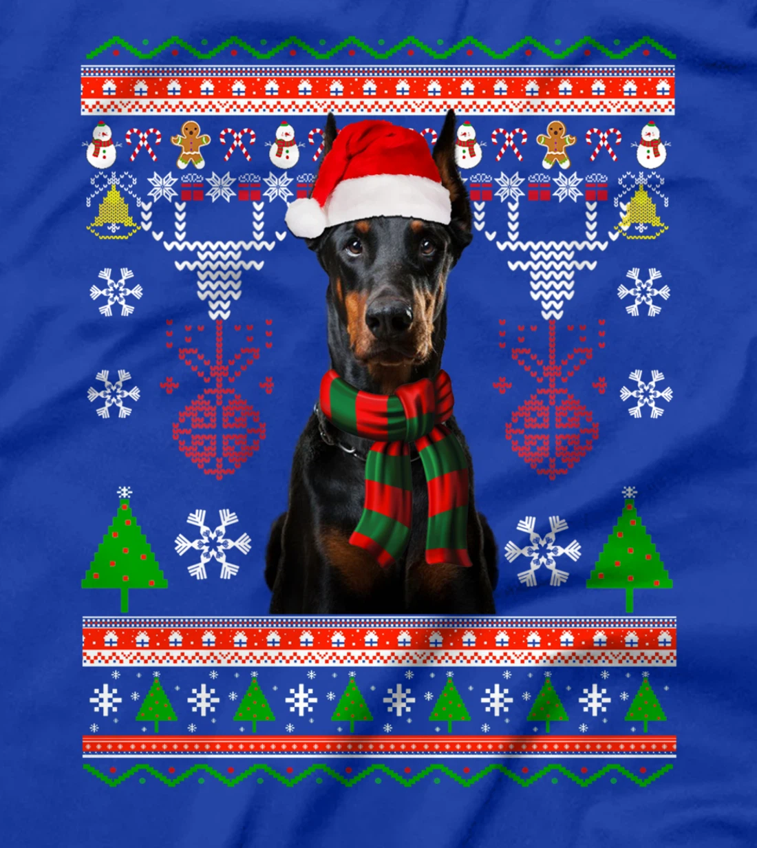 Doberman Dog Ugly Sweater Christmas Puppy Dog Lover T-Shirt
