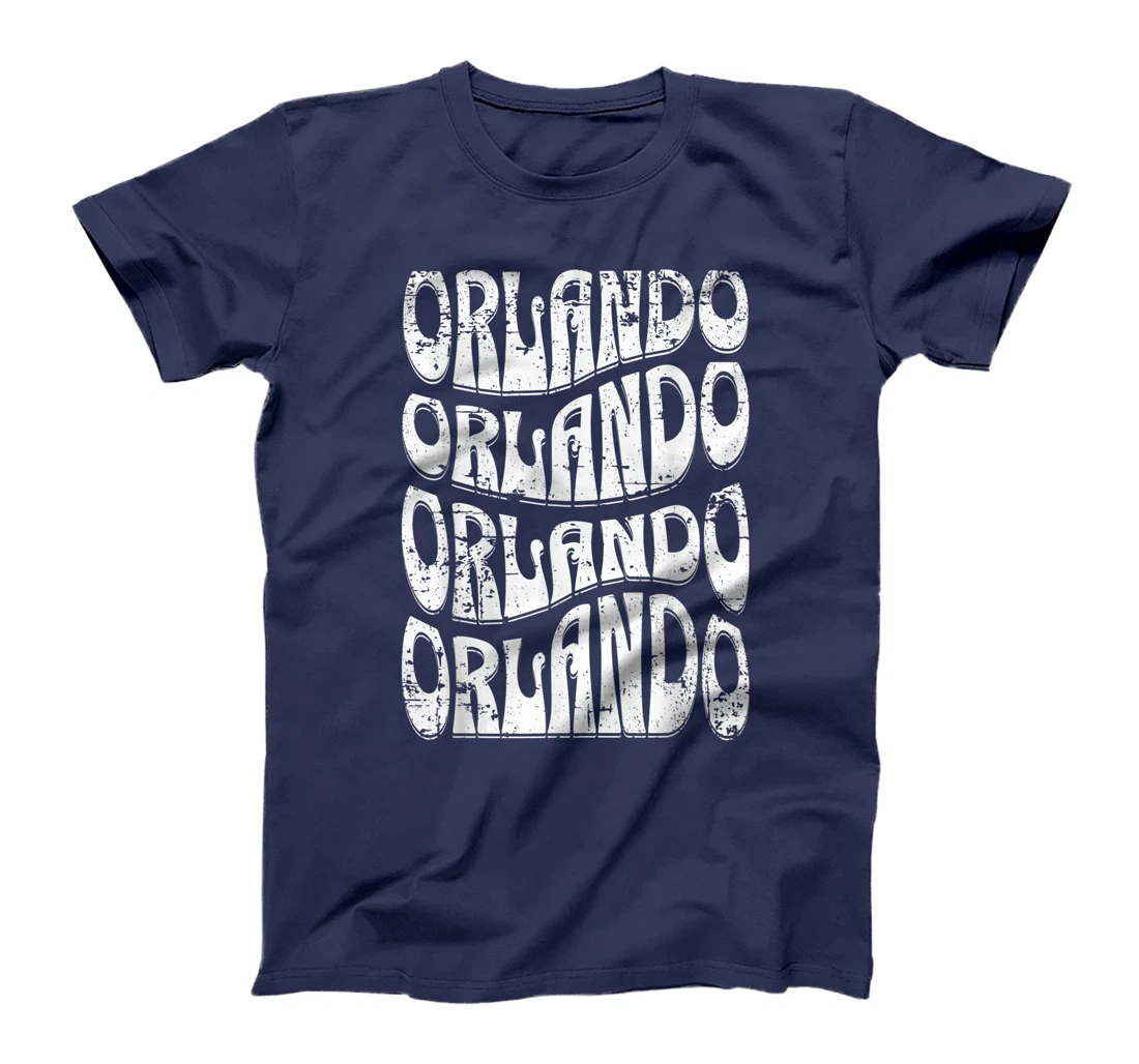 Awesome Orlando Florida Groovy Retro Distressed Design T-Shirt, Kid T-Shirt and Women T-Shirt