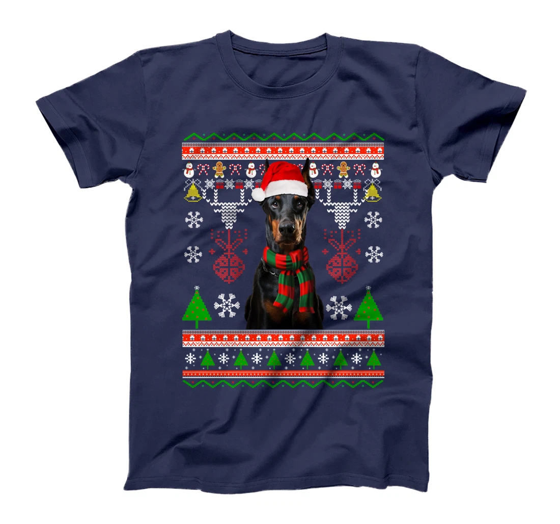 Doberman Dog Ugly Sweater Christmas Puppy Dog Lover T-Shirt