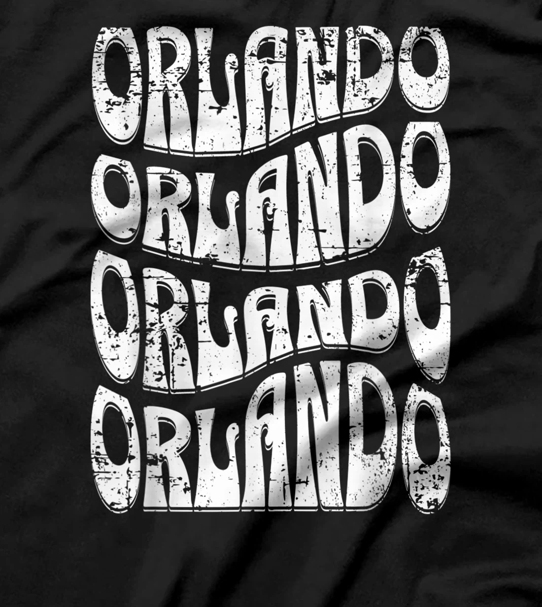 Awesome Orlando Florida Groovy Retro Distressed Design T-Shirt, Kid T-Shirt and Women T-Shirt