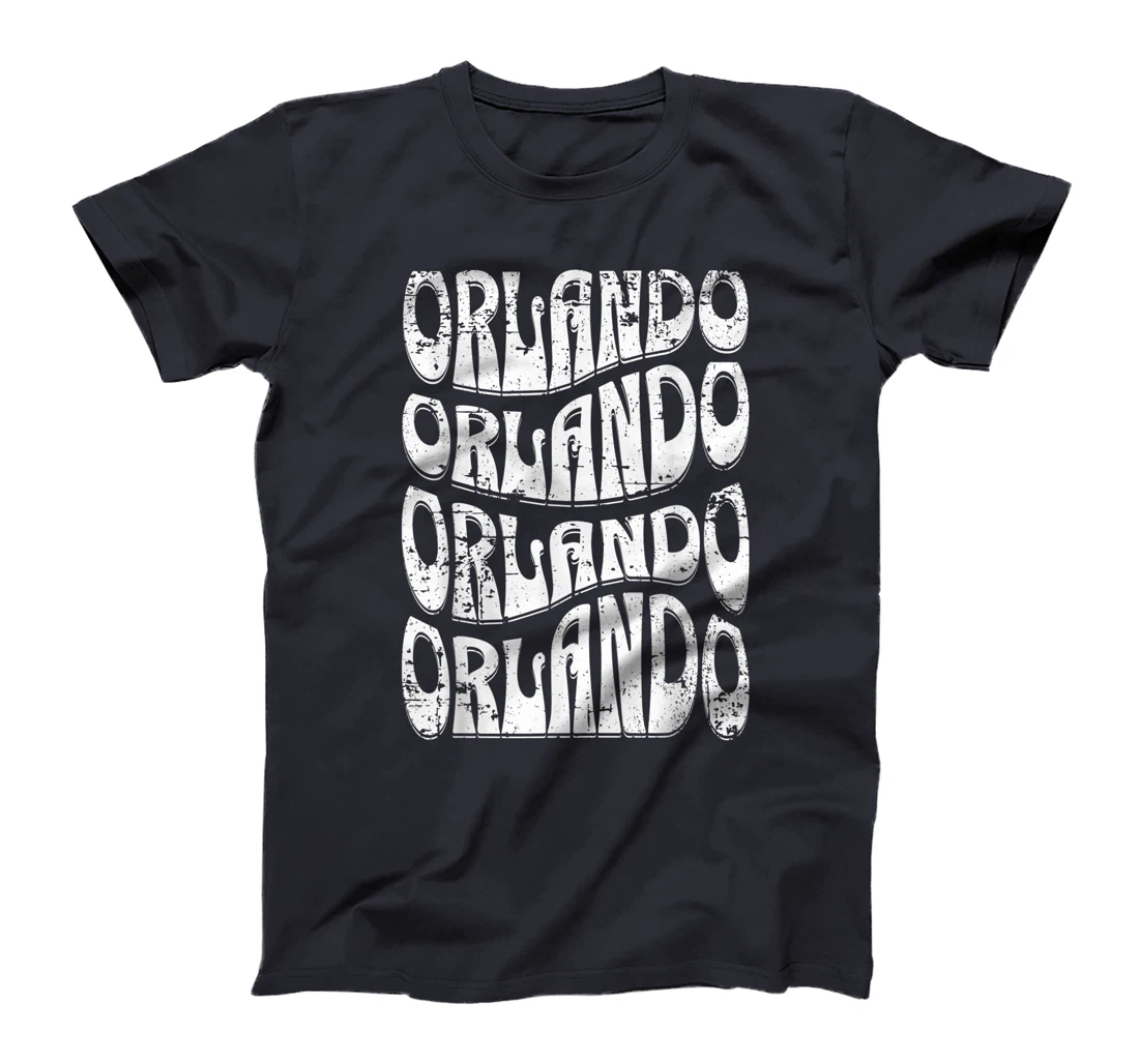 Awesome Orlando Florida Groovy Retro Distressed Design T-Shirt, Kid T-Shirt and Women T-Shirt