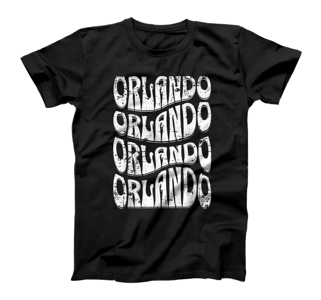 Awesome Orlando Florida Groovy Retro Distressed Design T-Shirt, Kid T-Shirt and Women T-Shirt