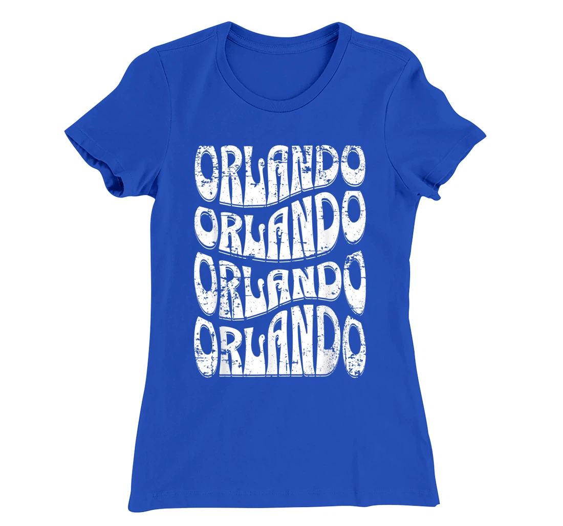 Awesome Orlando Florida Groovy Retro Distressed Design T-Shirt, Kid T-Shirt and Women T-Shirt