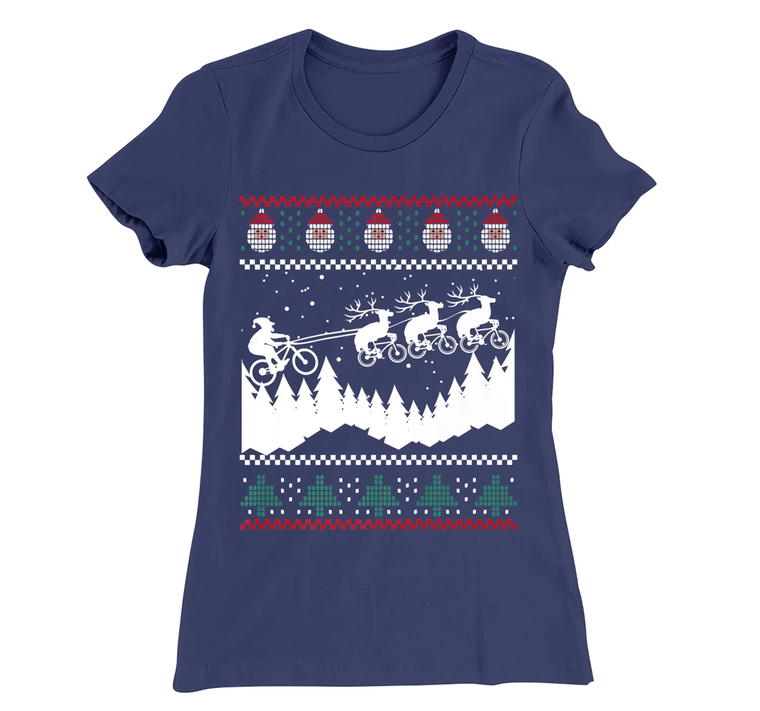 Christmas Mountain Biking MTBE Shirt For Mountain Bikers T-Shirt, Women T-Shirt