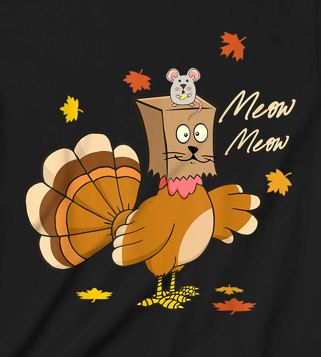 funny thanksgiving pretend im a cat thankful turkey T-Shirt, Kid T-Shirt and Women T-Shirt