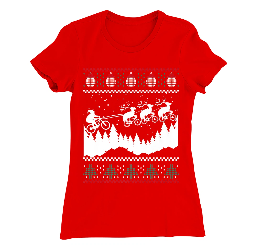 Christmas Mountain Biking MTBE Shirt For Mountain Bikers T-Shirt, Women T-Shirt