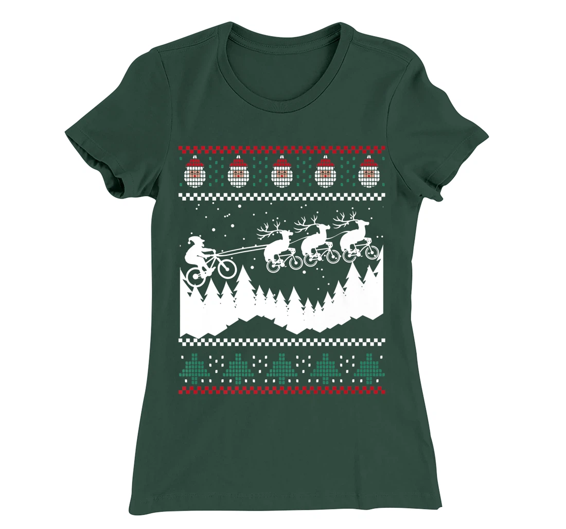 Christmas Mountain Biking MTBE Shirt For Mountain Bikers T-Shirt, Women T-Shirt