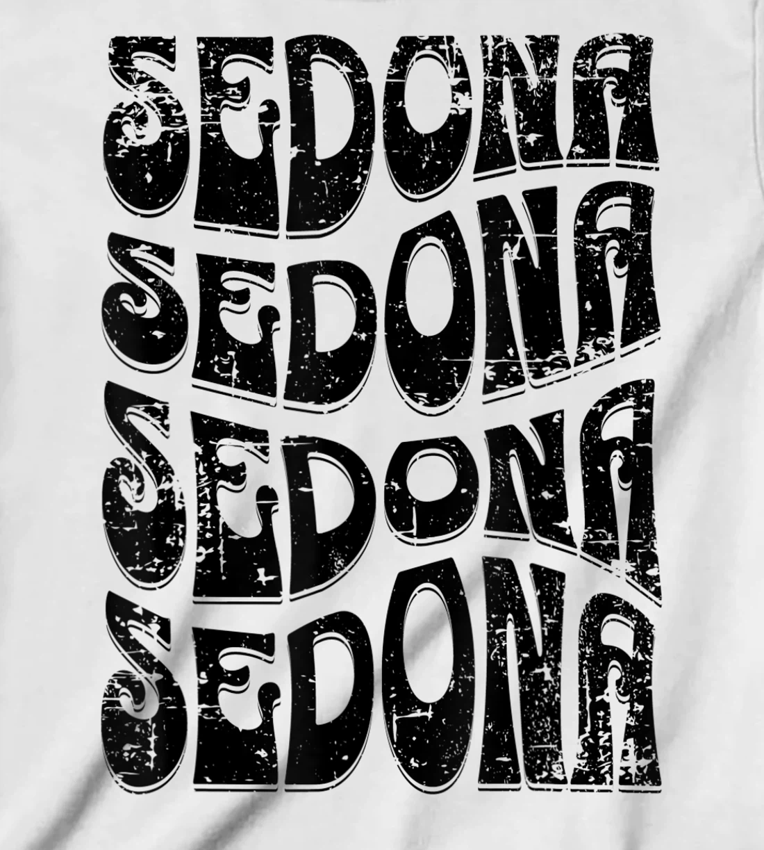 Sedona Arizona Retro 60s 70s Style Distressed Design T-Shirt, Kid T-Shirt and Women T-Shirt