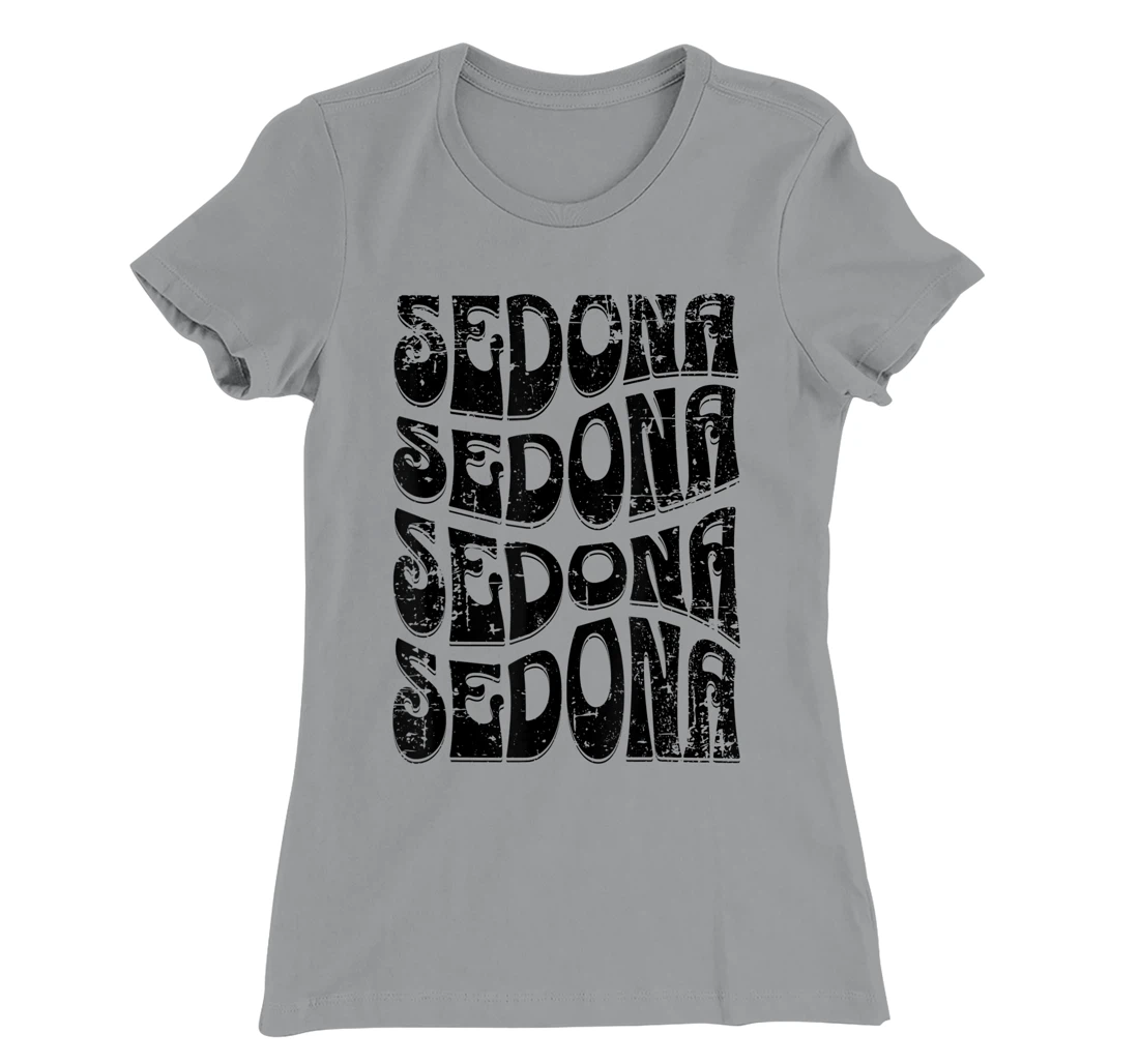 Sedona Arizona Retro 60s 70s Style Distressed Design T-Shirt, Kid T-Shirt and Women T-Shirt