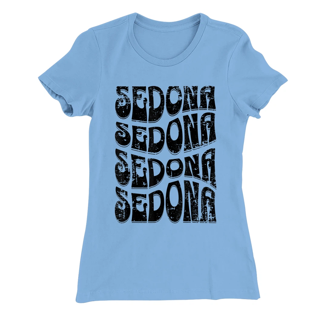 Sedona Arizona Retro 60s 70s Style Distressed Design T-Shirt, Kid T-Shirt and Women T-Shirt