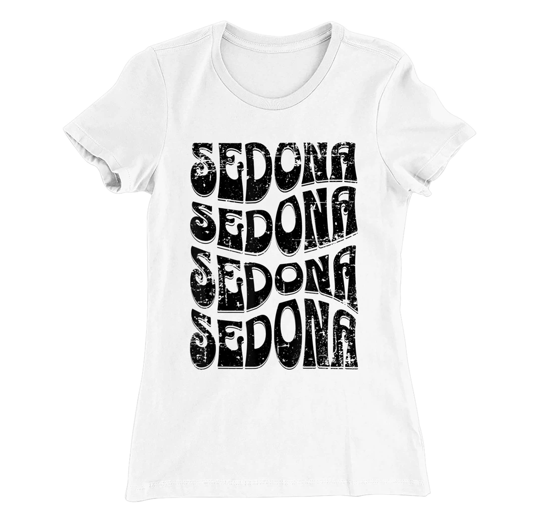 Sedona Arizona Retro 60s 70s Style Distressed Design T-Shirt, Kid T-Shirt and Women T-Shirt