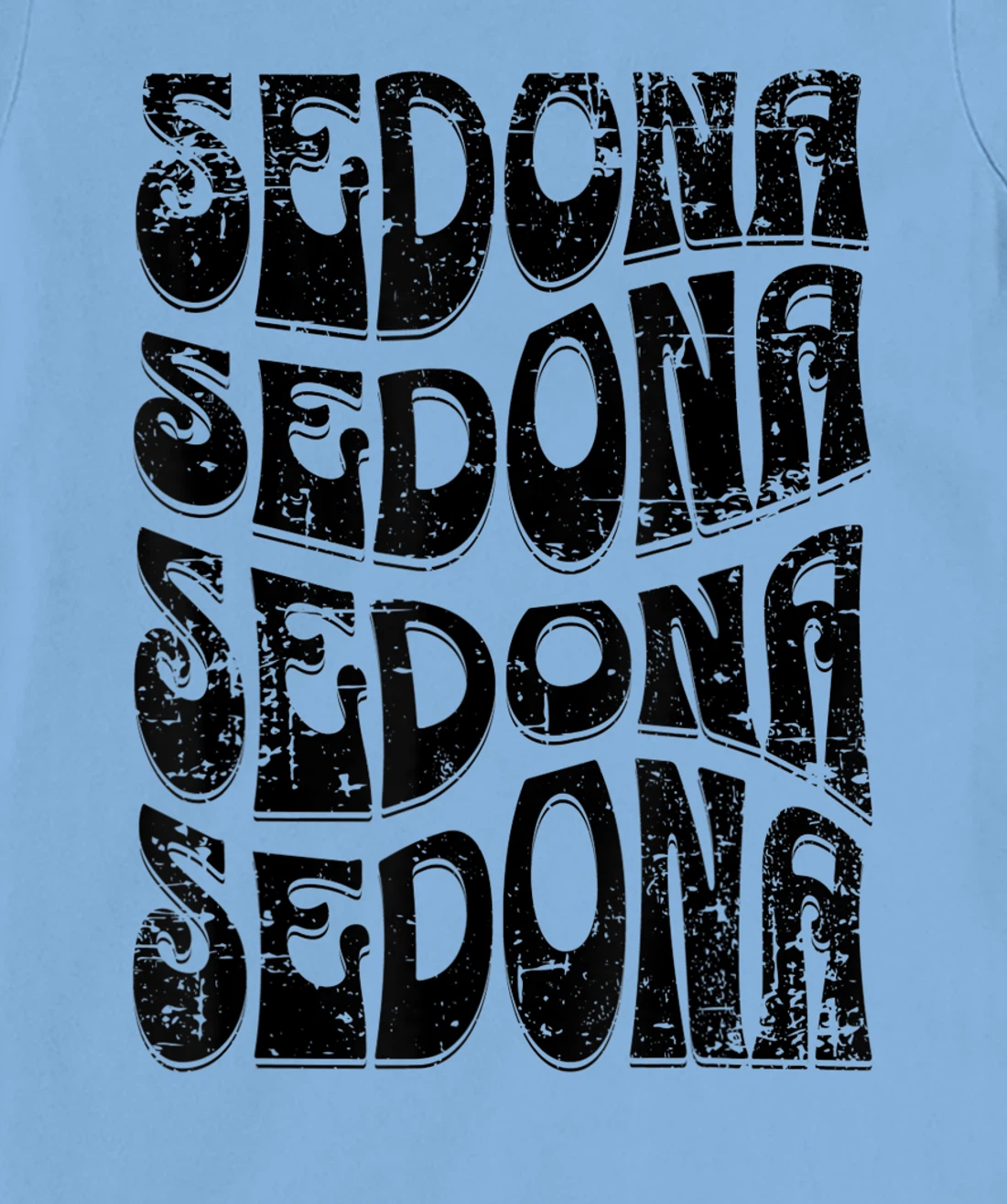 Sedona Arizona Retro 60s 70s Style Distressed Design T-Shirt, Kid T-Shirt and Women T-Shirt