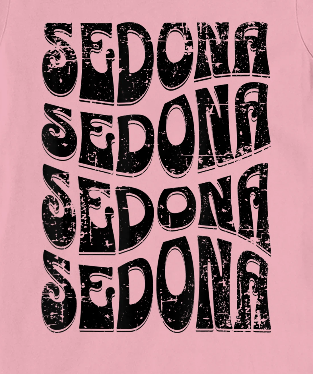Sedona Arizona Retro 60s 70s Style Distressed Design T-Shirt, Kid T-Shirt and Women T-Shirt