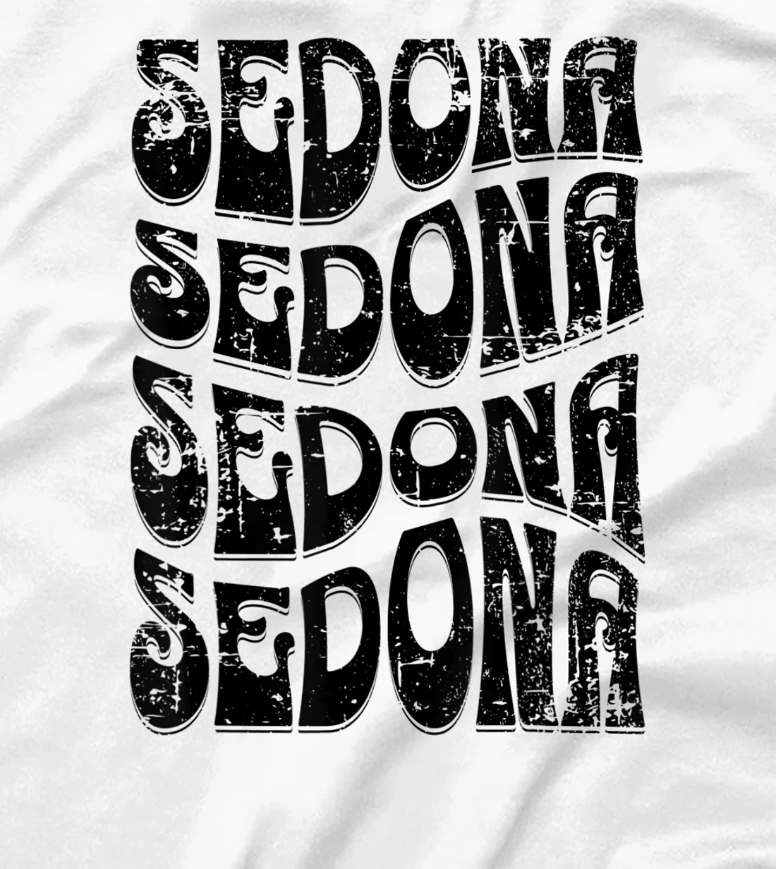Sedona Arizona Retro 60s 70s Style Distressed Design T-Shirt, Kid T-Shirt and Women T-Shirt