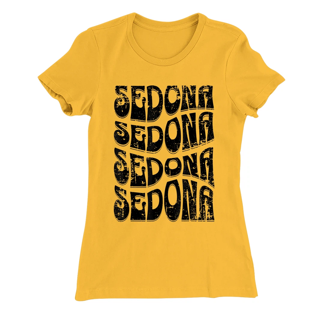 Sedona Arizona Retro 60s 70s Style Distressed Design T-Shirt, Kid T-Shirt and Women T-Shirt