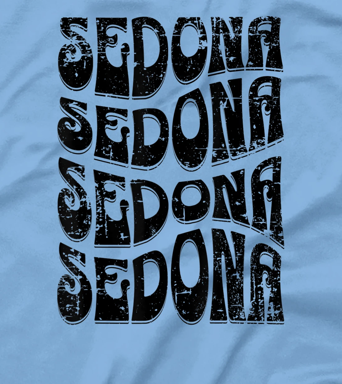 Sedona Arizona Retro 60s 70s Style Distressed Design T-Shirt, Kid T-Shirt and Women T-Shirt
