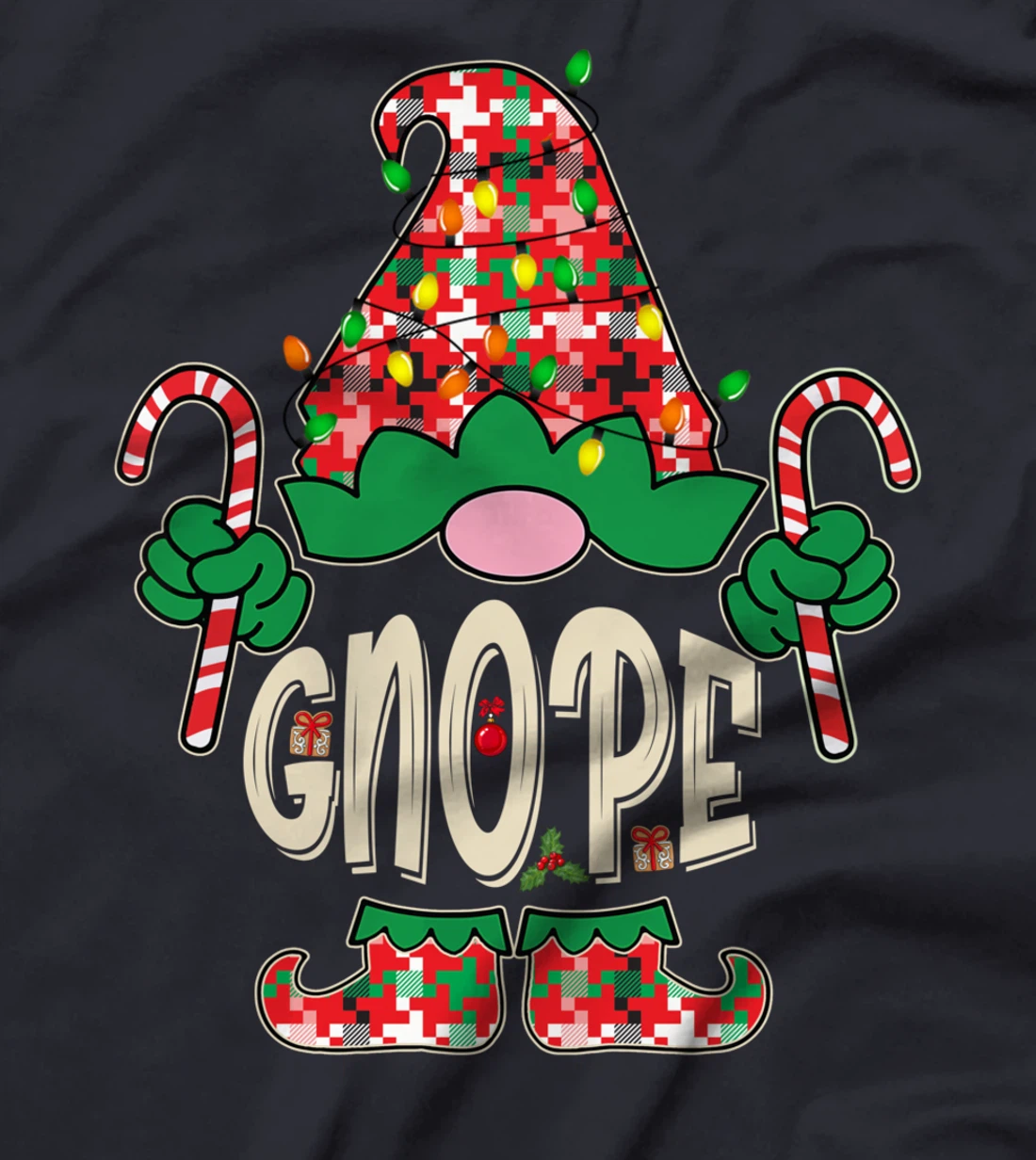 Funny Nope Gnope Tomte Garden Gnome Scandinavian Sweden T-Shirt