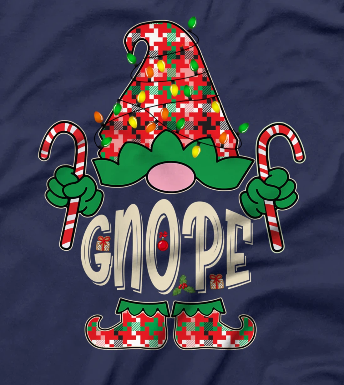 Funny Nope Gnope Tomte Garden Gnome Scandinavian Sweden T-Shirt