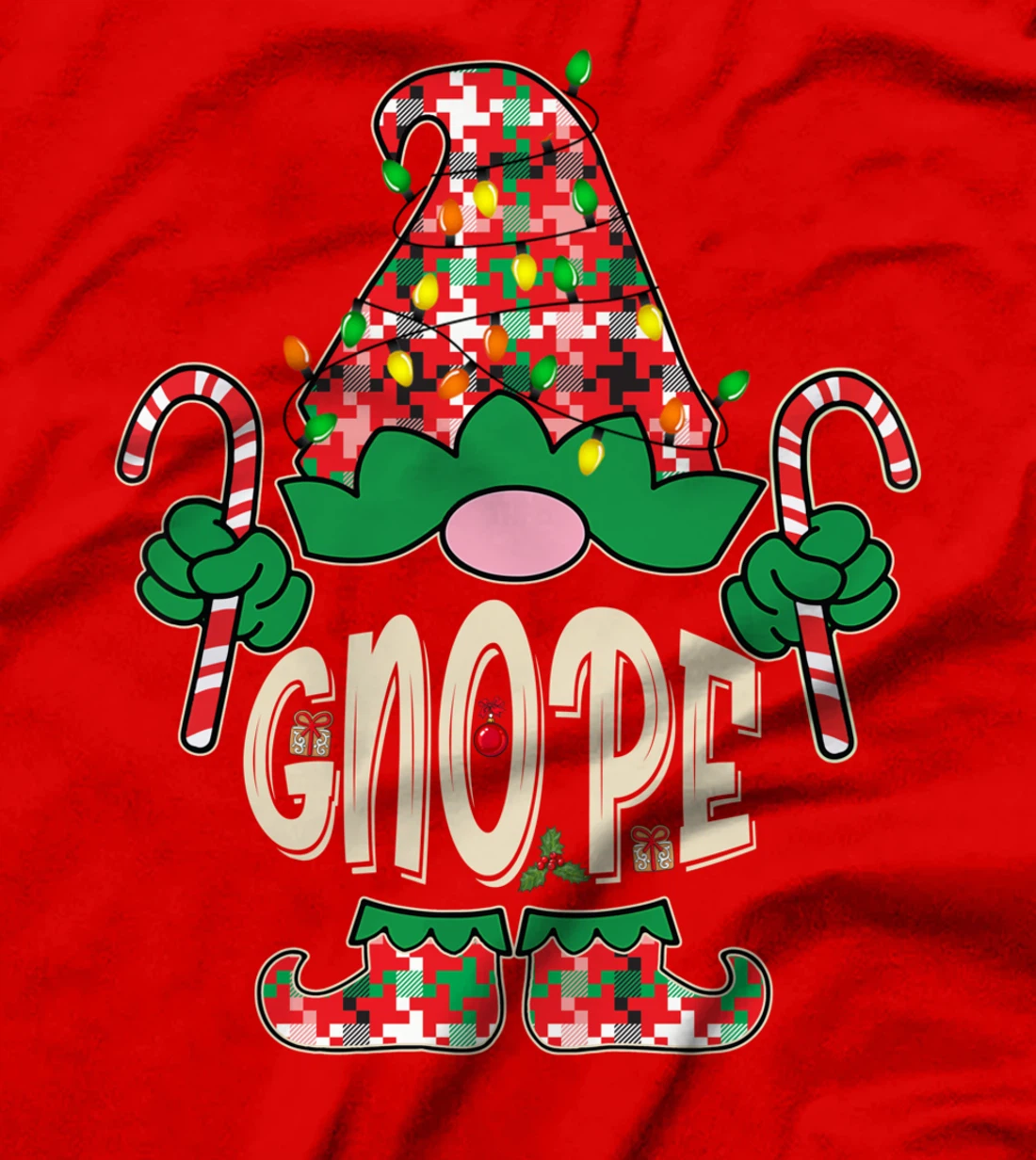 Funny Nope Gnope Tomte Garden Gnome Scandinavian Sweden T-Shirt