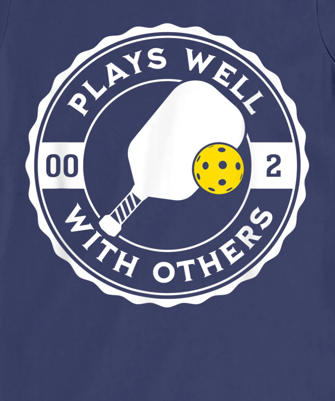 Funny Pickleball Plays Well With Others Pickle Ball Design T-Shirt, Kid T-Shirt and Women T-Shirt