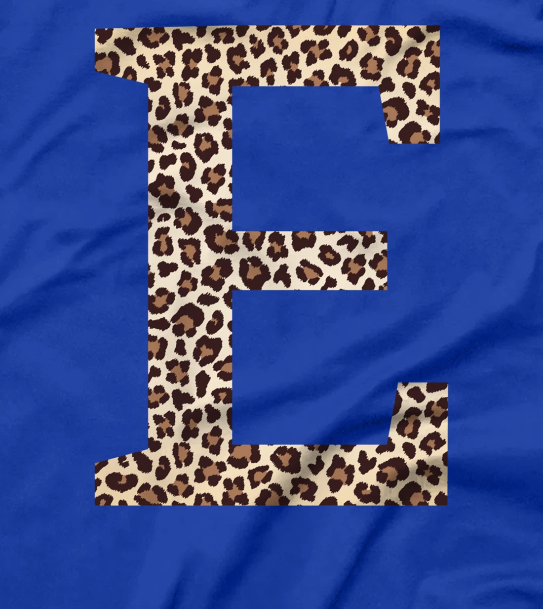 letter E leopard skin print pattern initial name monogram T-Shirt