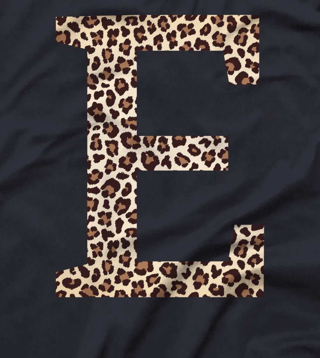 letter E leopard skin print pattern initial name monogram T-Shirt