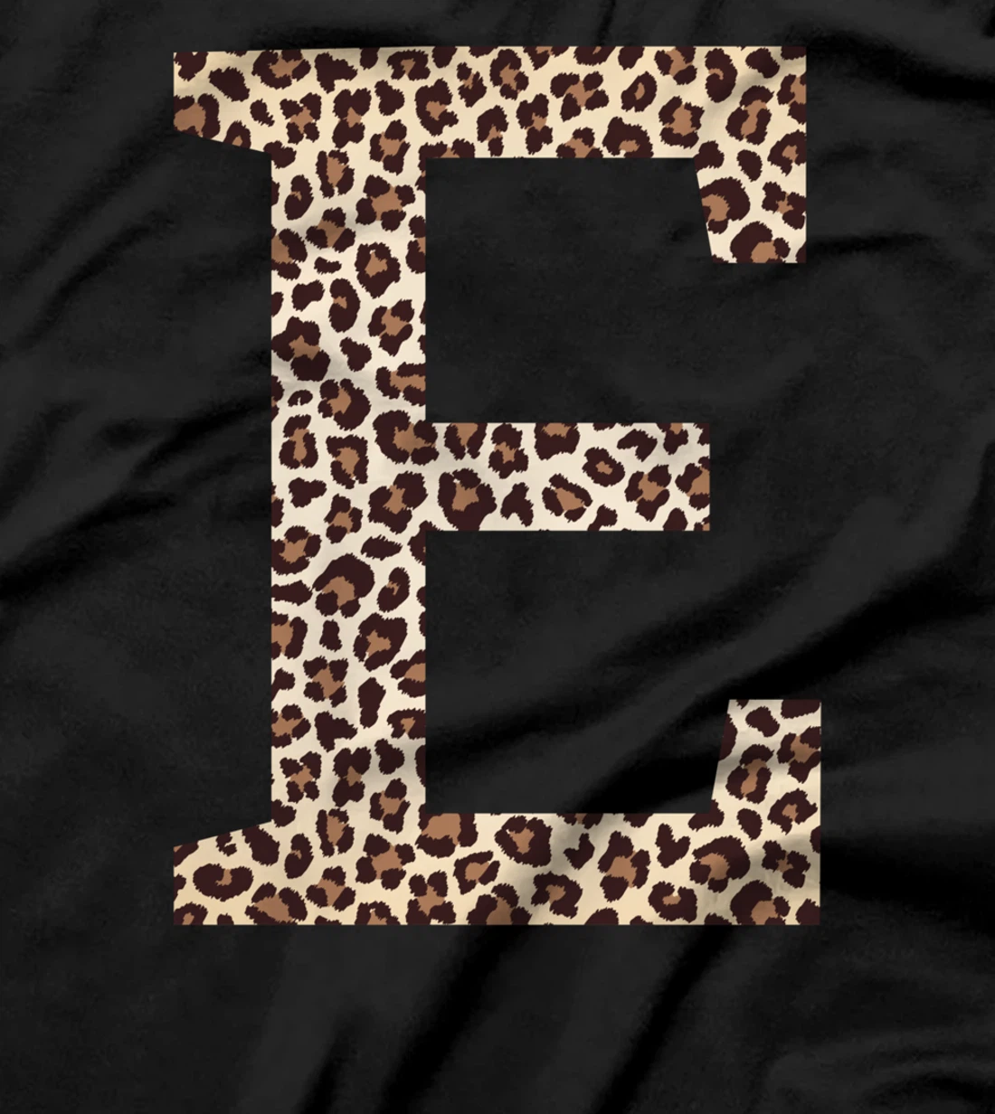letter E leopard skin print pattern initial name monogram T-Shirt