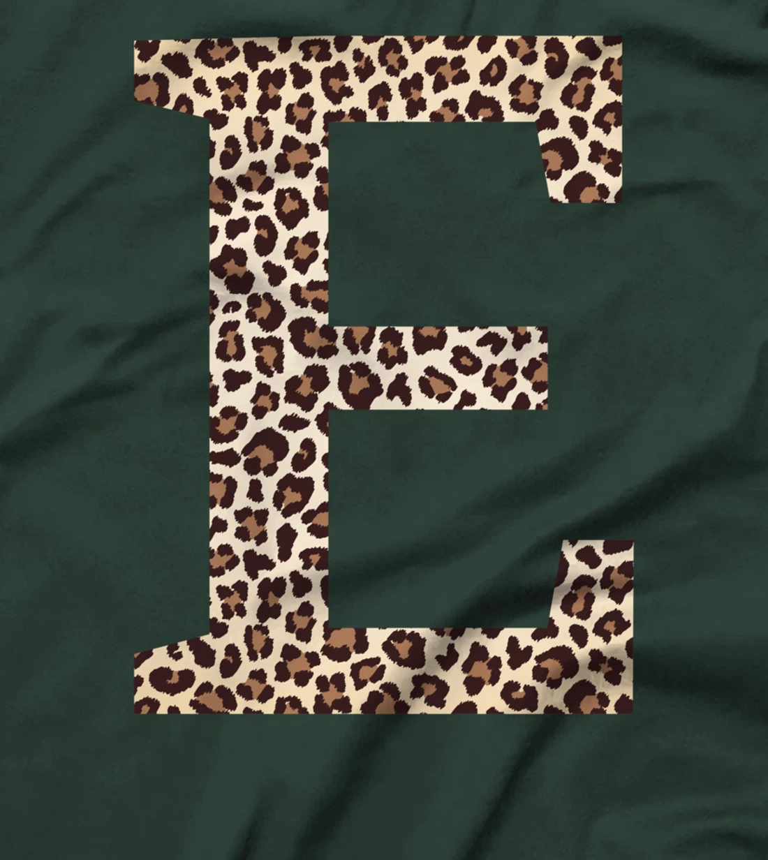 letter E leopard skin print pattern initial name monogram T-Shirt