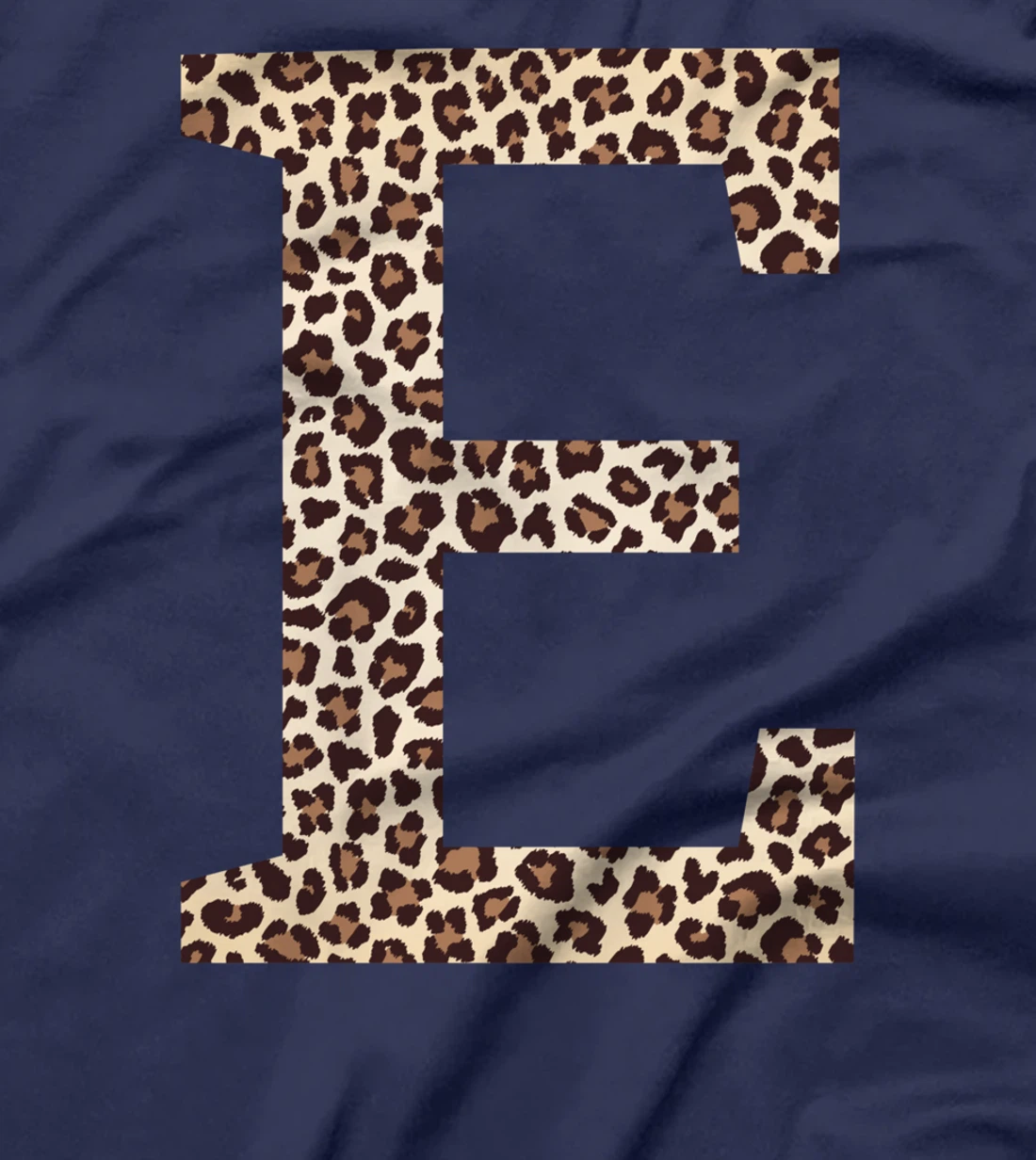 letter E leopard skin print pattern initial name monogram T-Shirt