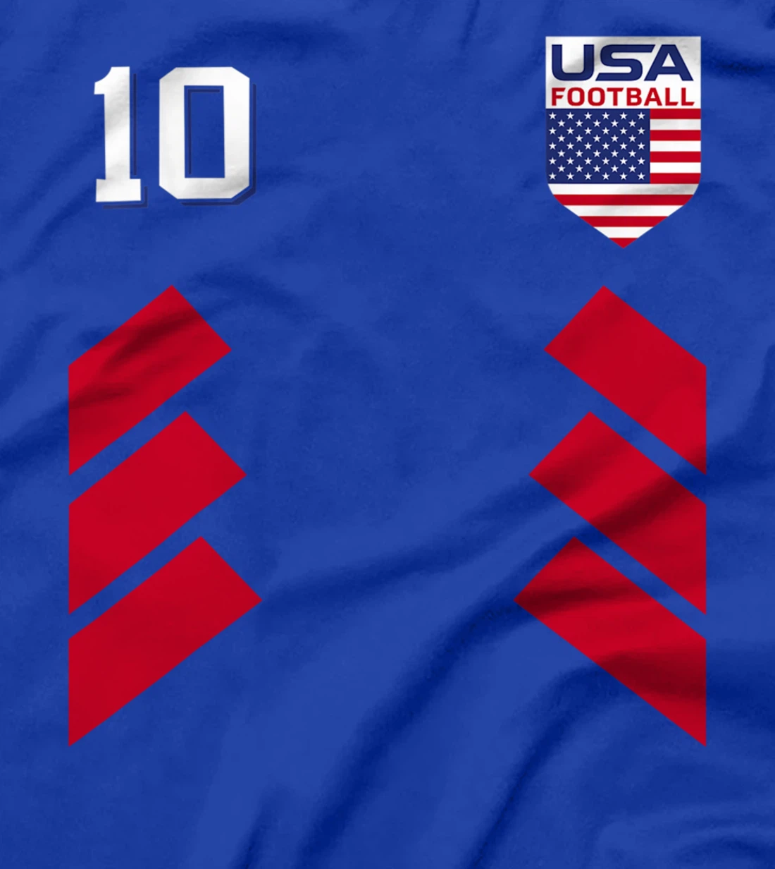 Retro 10 American Football USA Soccer USA Flag T-Shirt