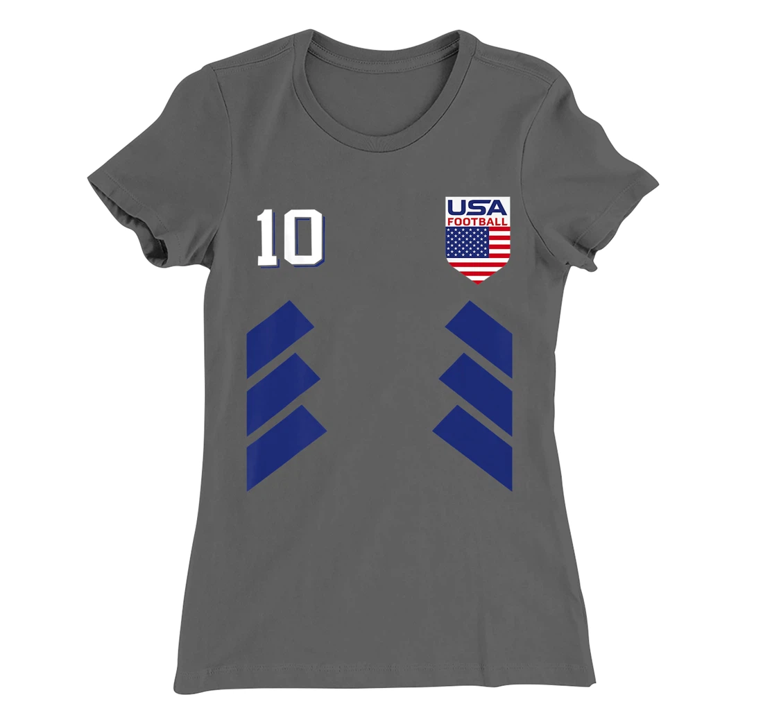 Retro10 American Football USA Soccer USA Flag T-Shirt, Kid T-Shirt and Women T-Shirt