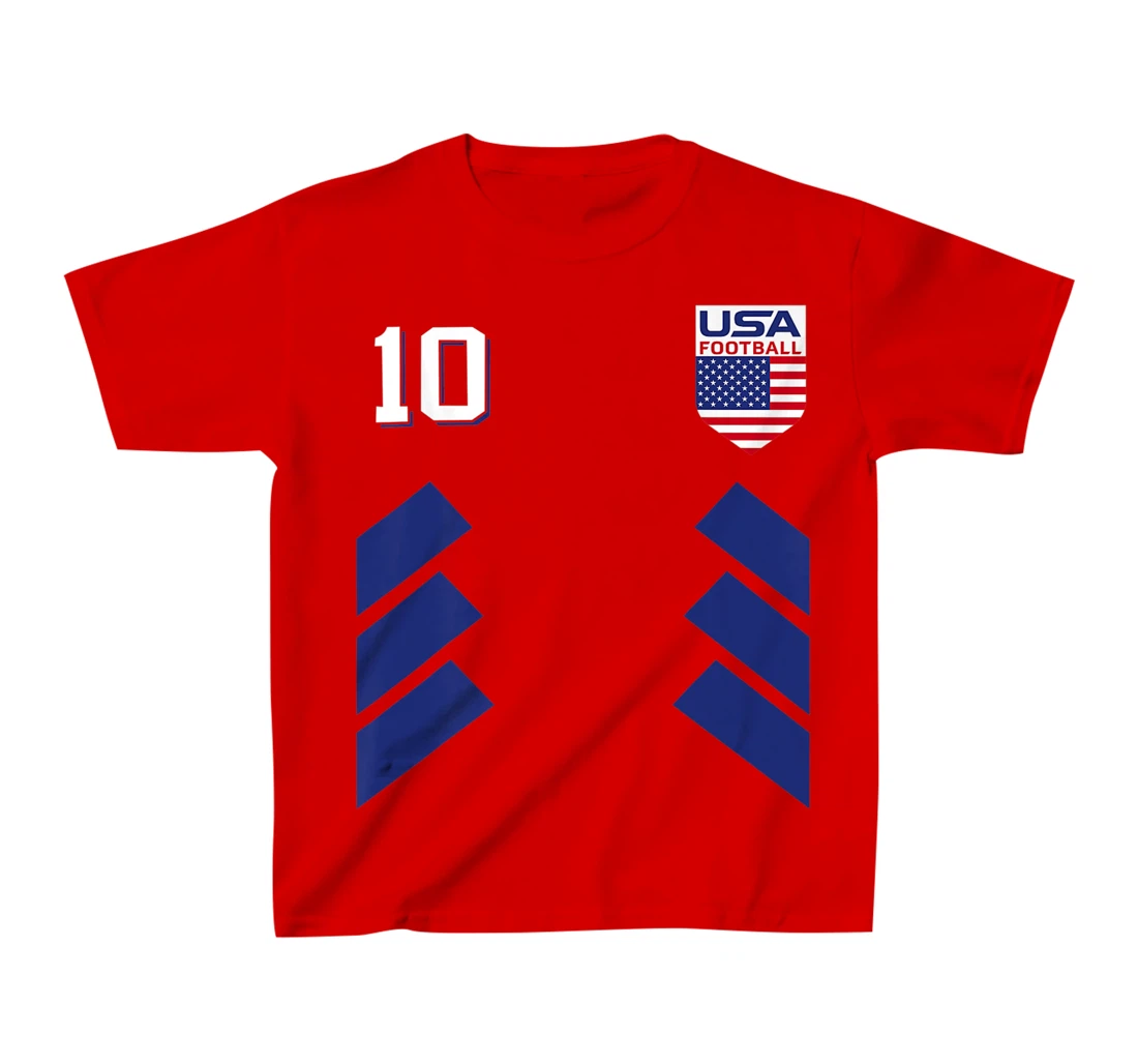 Retro10 American Football USA Soccer USA Flag T-Shirt, Kid T-Shirt and Women T-Shirt