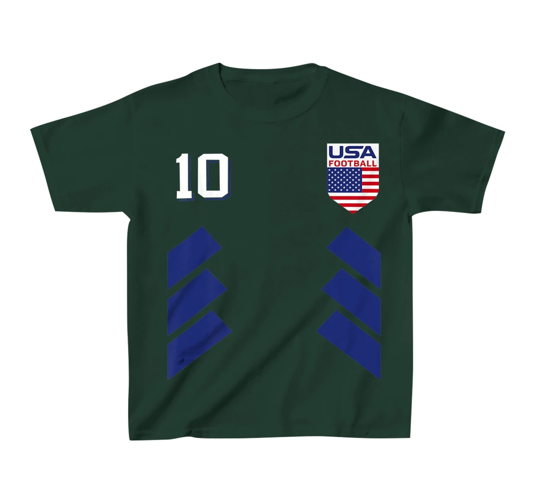 Retro10 American Football USA Soccer USA Flag T-Shirt, Kid T-Shirt and Women T-Shirt