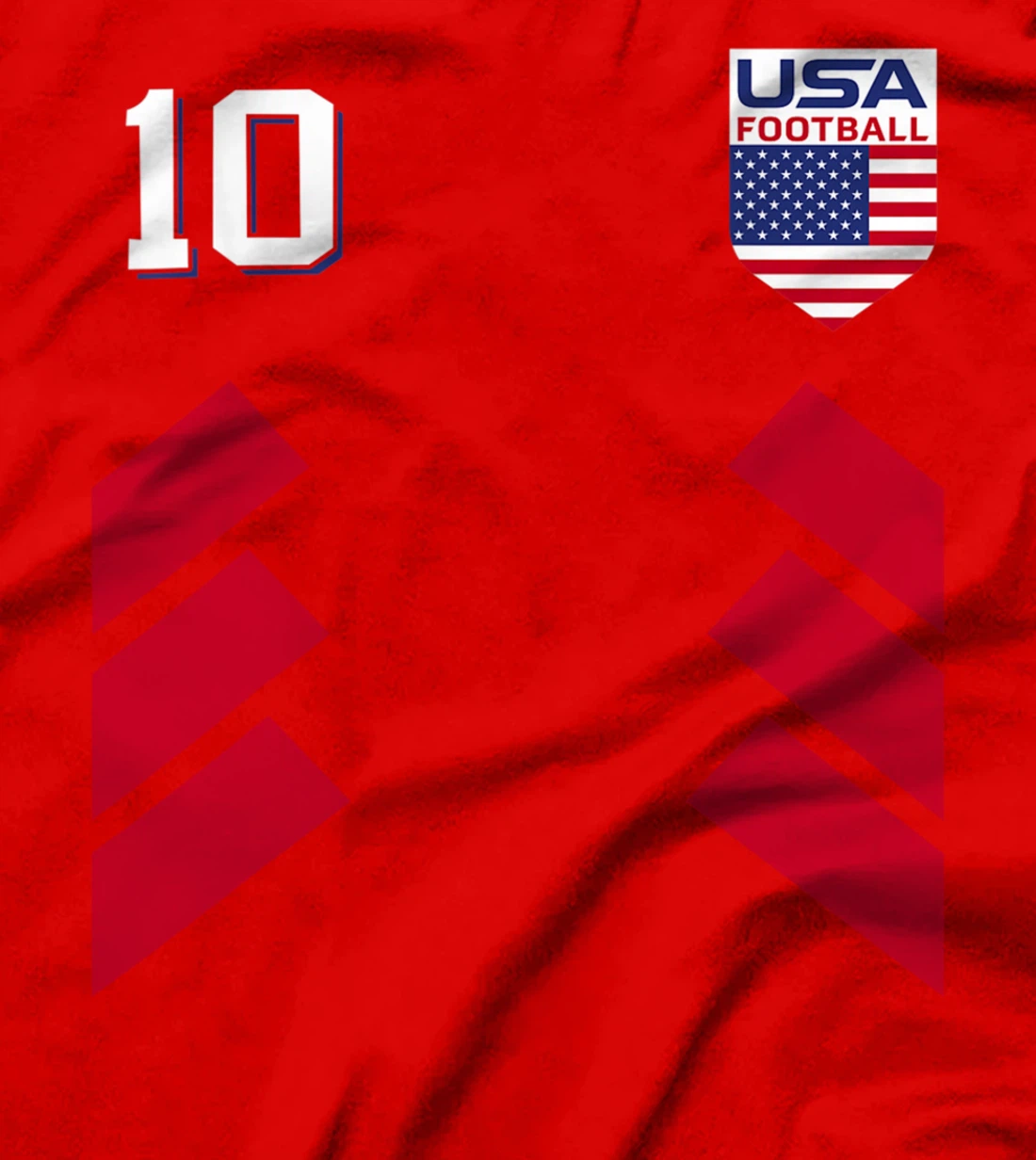Retro 10 American Football USA Soccer USA Flag T-Shirt