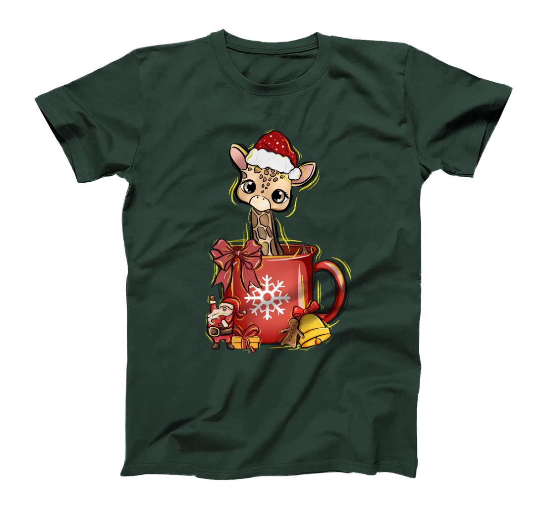 Xmas Christmas Mug Gingerbread Giraffe T-Shirt