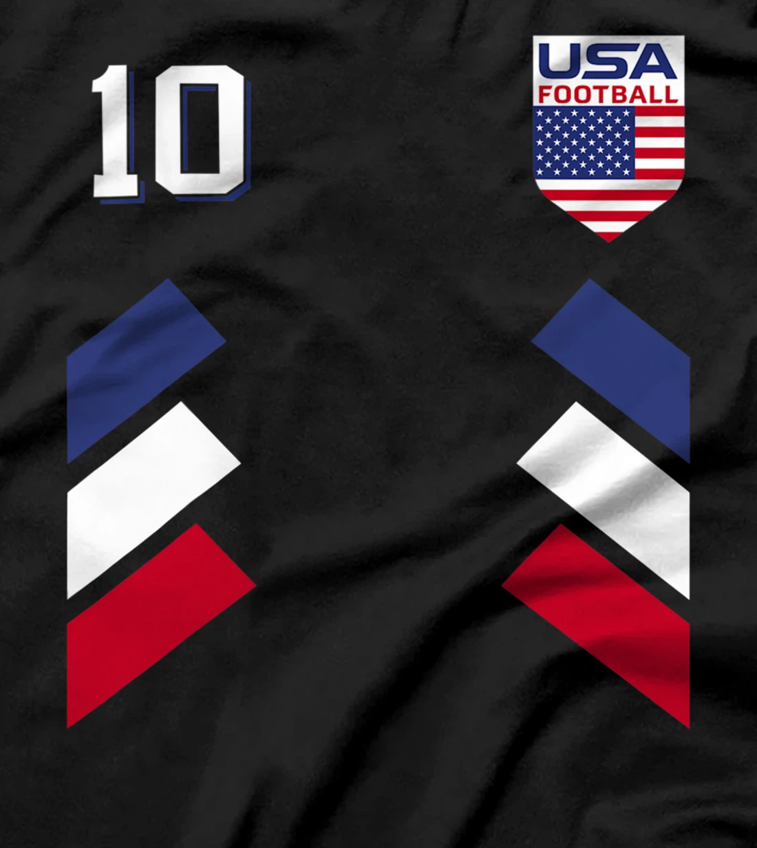 Retro10 American Football USA Soccer USA Flag T-Shirt T-Shirt