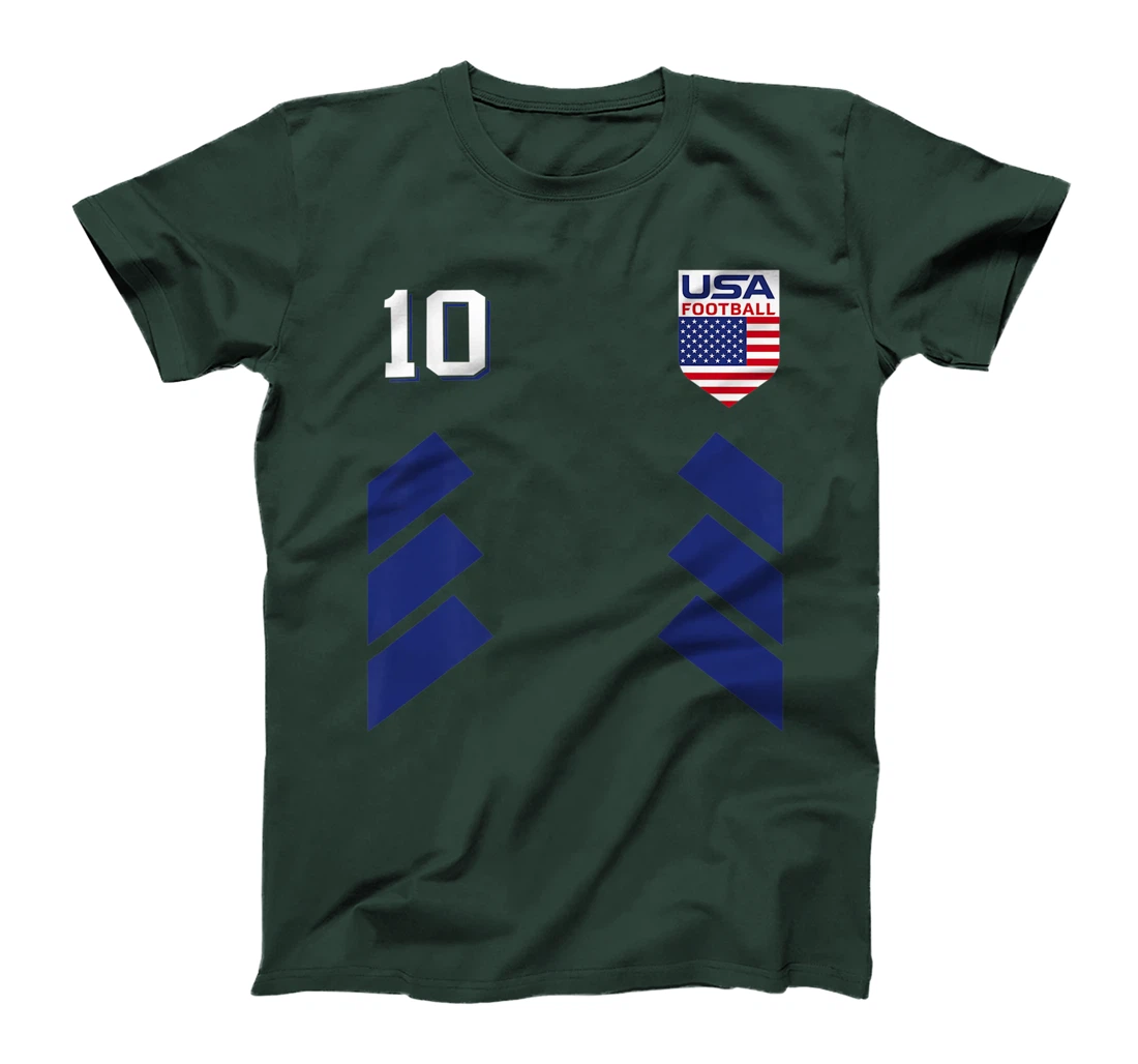 Retro10 American Football USA Soccer USA Flag T-Shirt, Kid T-Shirt and Women T-Shirt